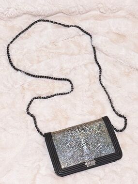 Chanel Galuchat Boy Wallet On Chain